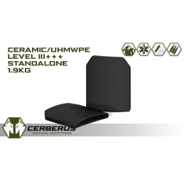 BPT SA2 STANDALONE Level III +++ SUPA-LIGHT Ceramic/UHMWPE Plate - 1.9kg - 250x300mm  M-Curve
