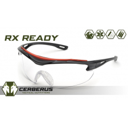 Elvex SG-31C-AF Brow-Specs Safety Glasses - Black Frame - Clear Anti-Fog Lens - RX Ready