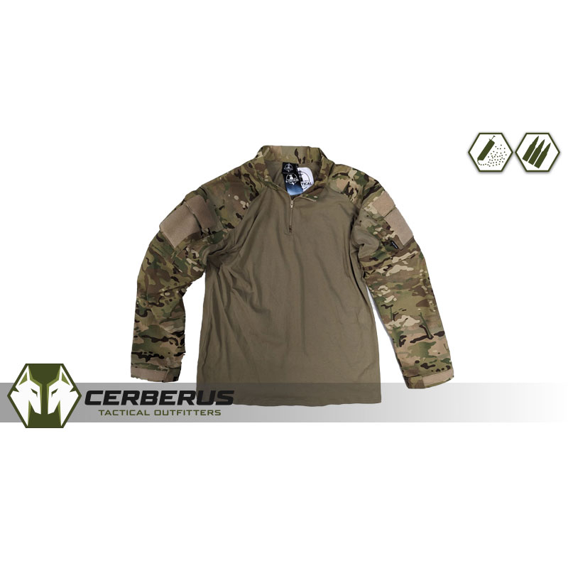 d-tactical combat shirt with zip-off sleeves - multicam