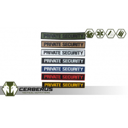 D-Tactical "PRIVATE SECURITY" PVC Patch - Velcro Backed - Choose Color